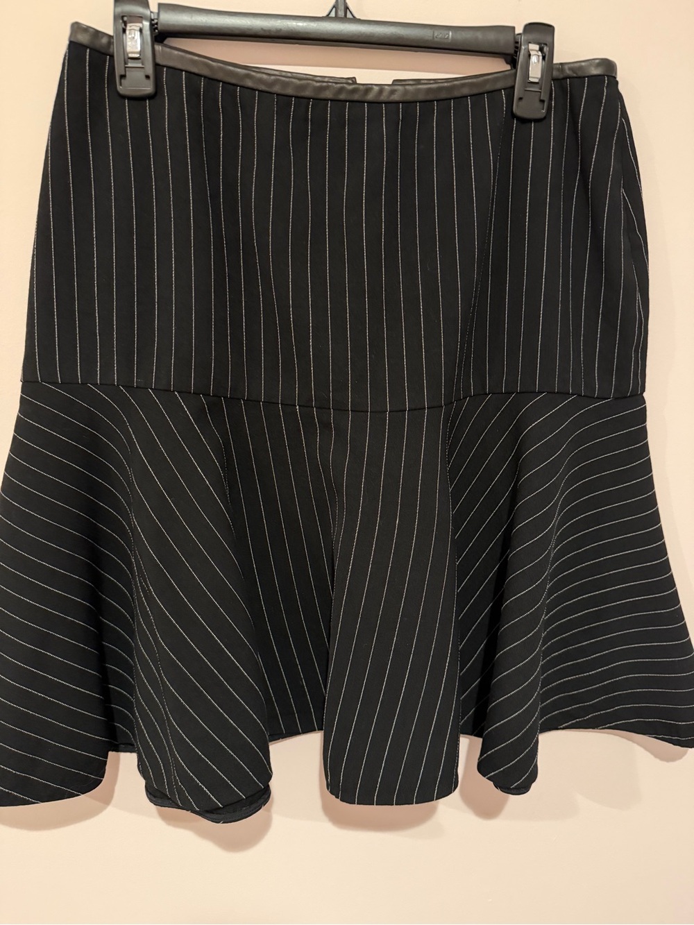 Ralph Lauren Black Label Pinstriped Flared Skirt